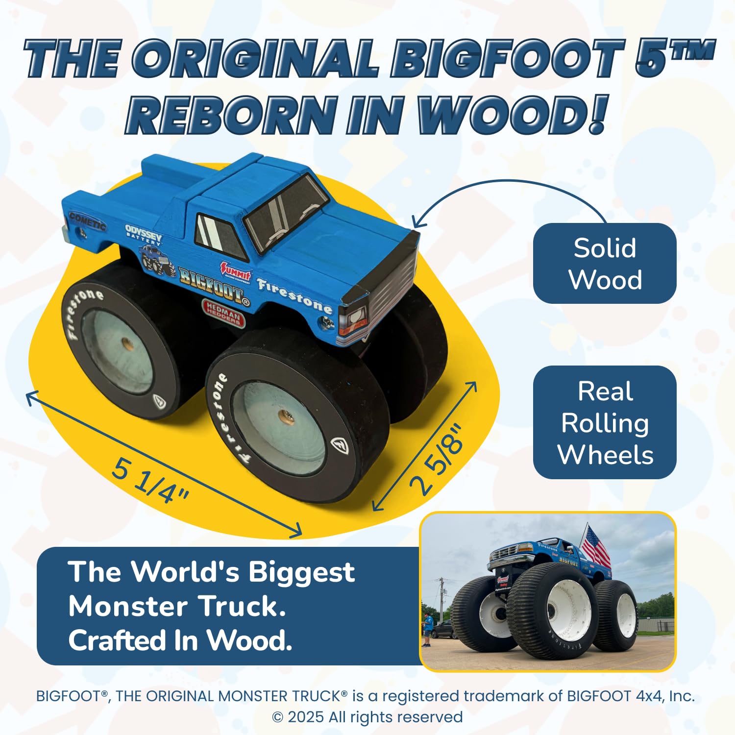 Little Jupiter Bigfoot 5 sticker sheet for authentic licensed livery