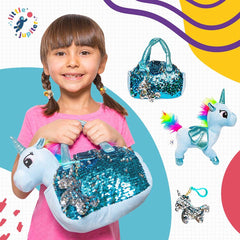 Little Jupiter purse with reversible sequins for sparkling fun