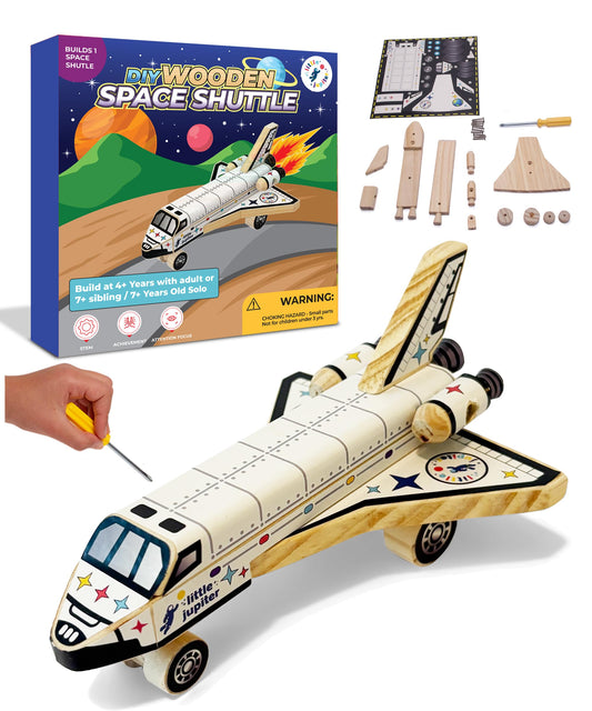 Little Jupiter Space Shuttle assembly steps for hands-on learning