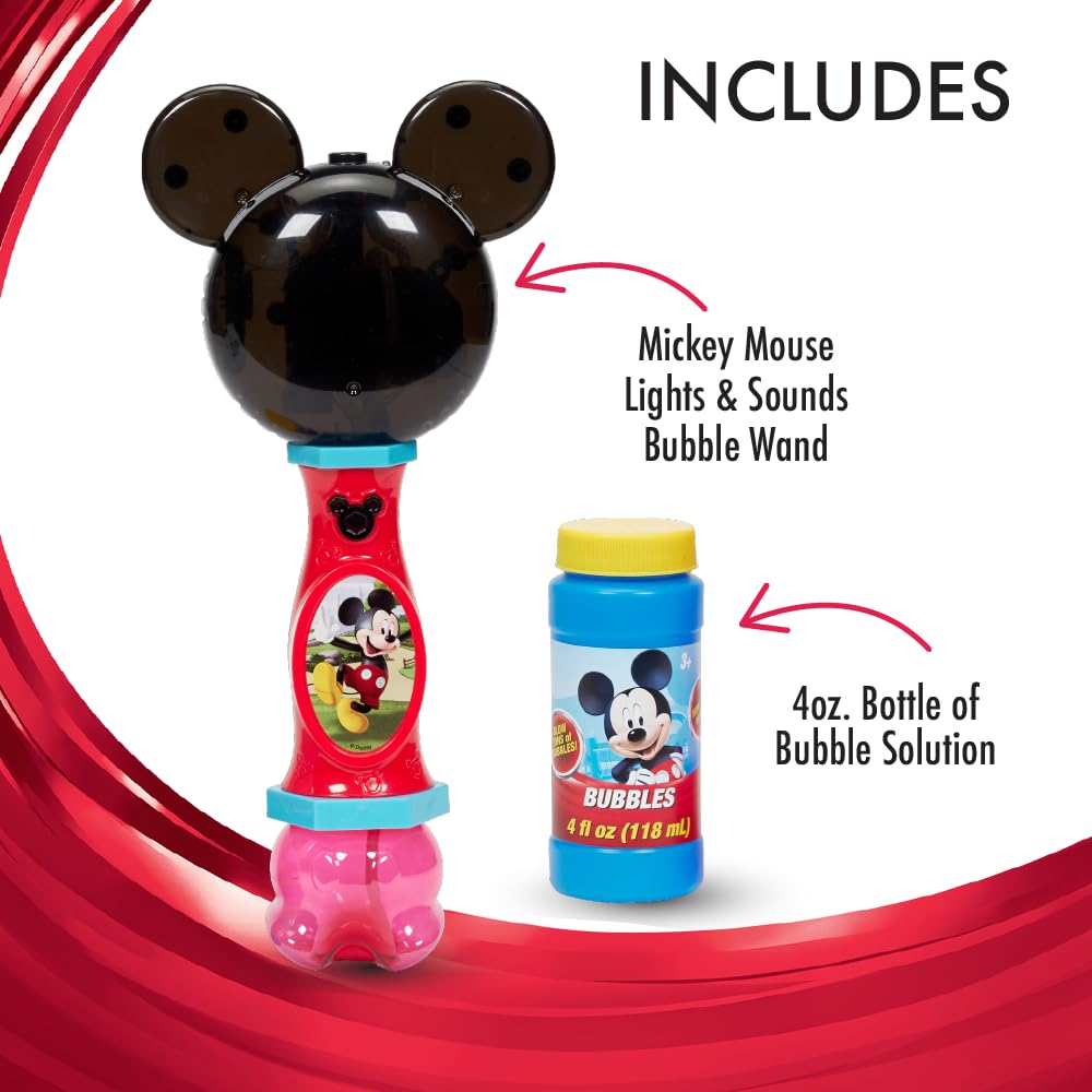 Little Kids Mickey Bubble Wand with music enhances playful bubble sessions.
