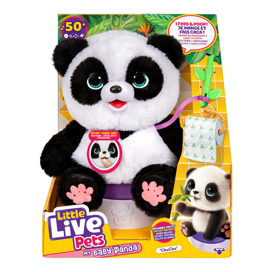 Little Live Pets ChuChu panda face close-up for cuddly play and pretend adventures