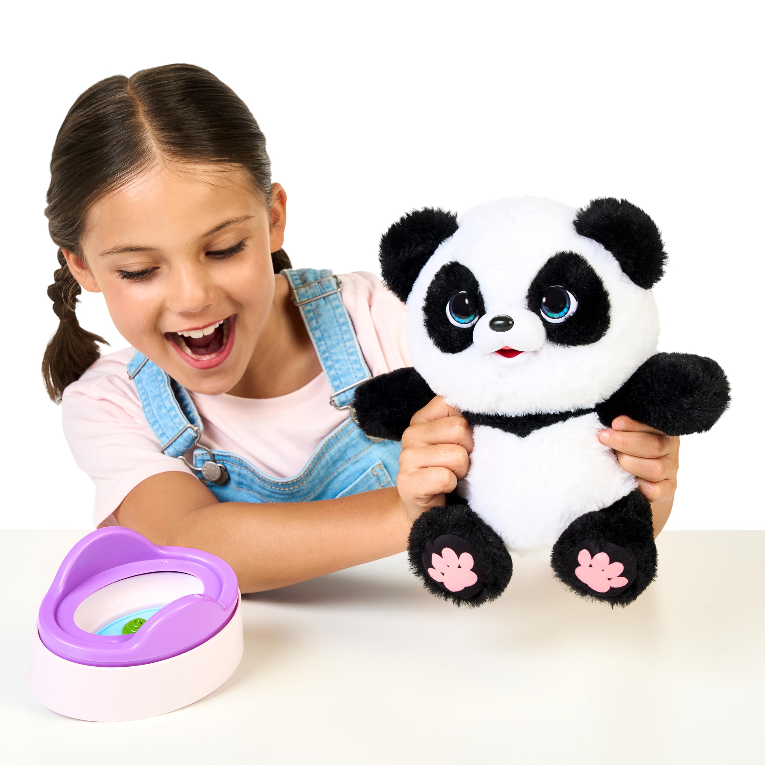 ChuChu panda rocking to sleep in a cozy bedtime scene