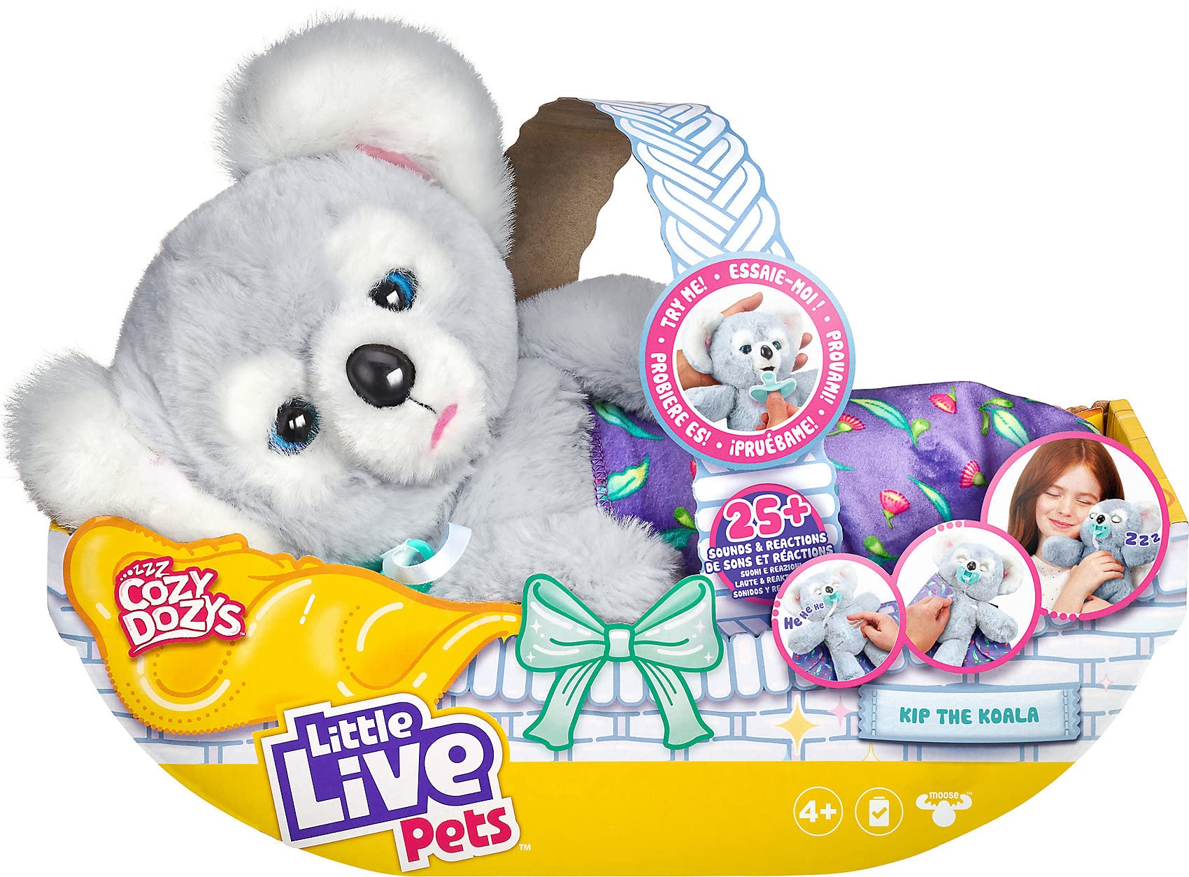 Little Live Pets Cozy Dozy Kip Koala on bedtime routine setup.
