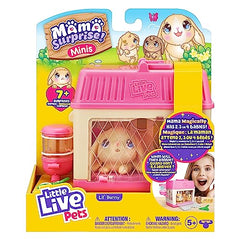 Little Live Pets Lil Baby Bunny Playset Pack setup with toy houses and mat