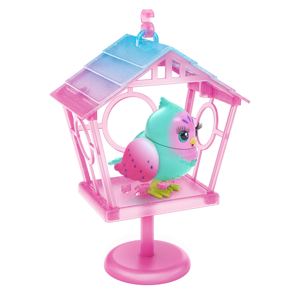 Chirpy sounds provide lively companionship on a desk or shelf.