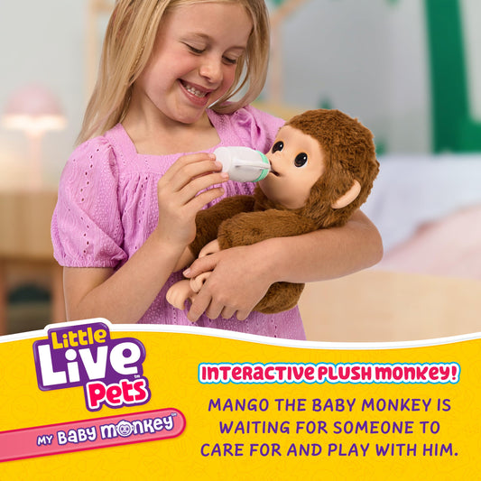 Little Live Pets Mango cuddle time with soft plush fur for cozy bonding.