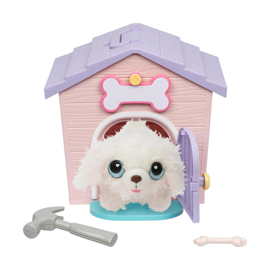 Little Live Pets My Puppy's Home Mini pink door attachment boosts imaginative home play.