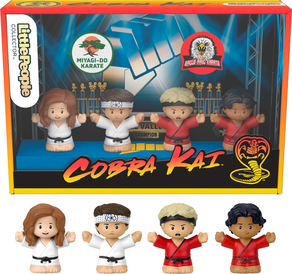 Little People Collector Cobra Kai Daniel LaRusso crane kick figure for display collections