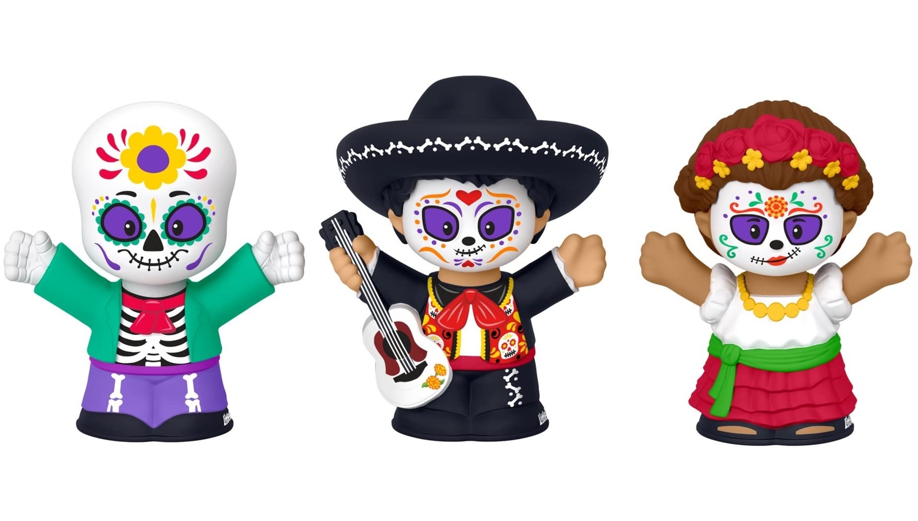 Little People Collector Día de Muertos figure height emphasizes a prominent shelf presence.