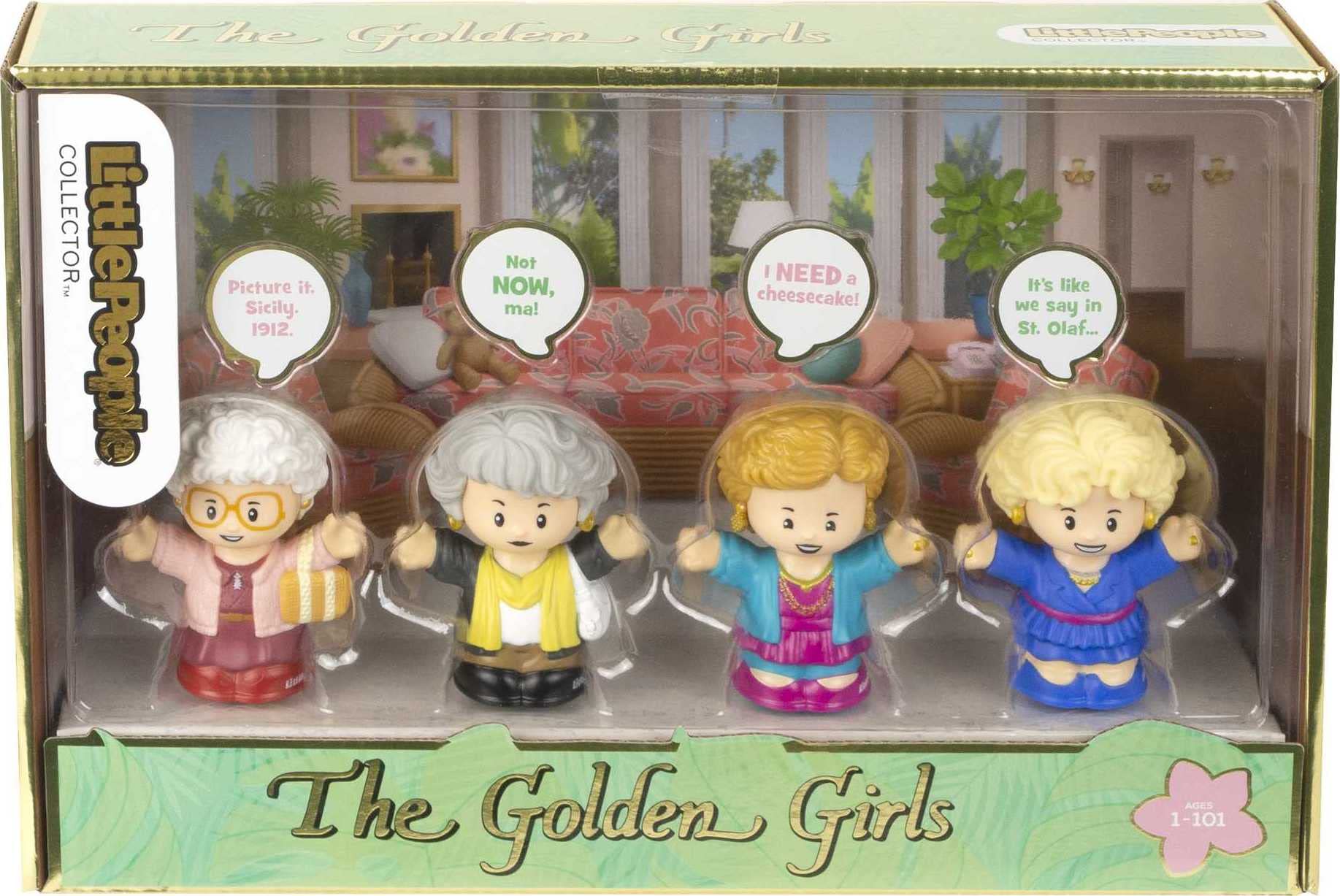Little People Collector display package showcases four beloved characters on a cherished shelf.