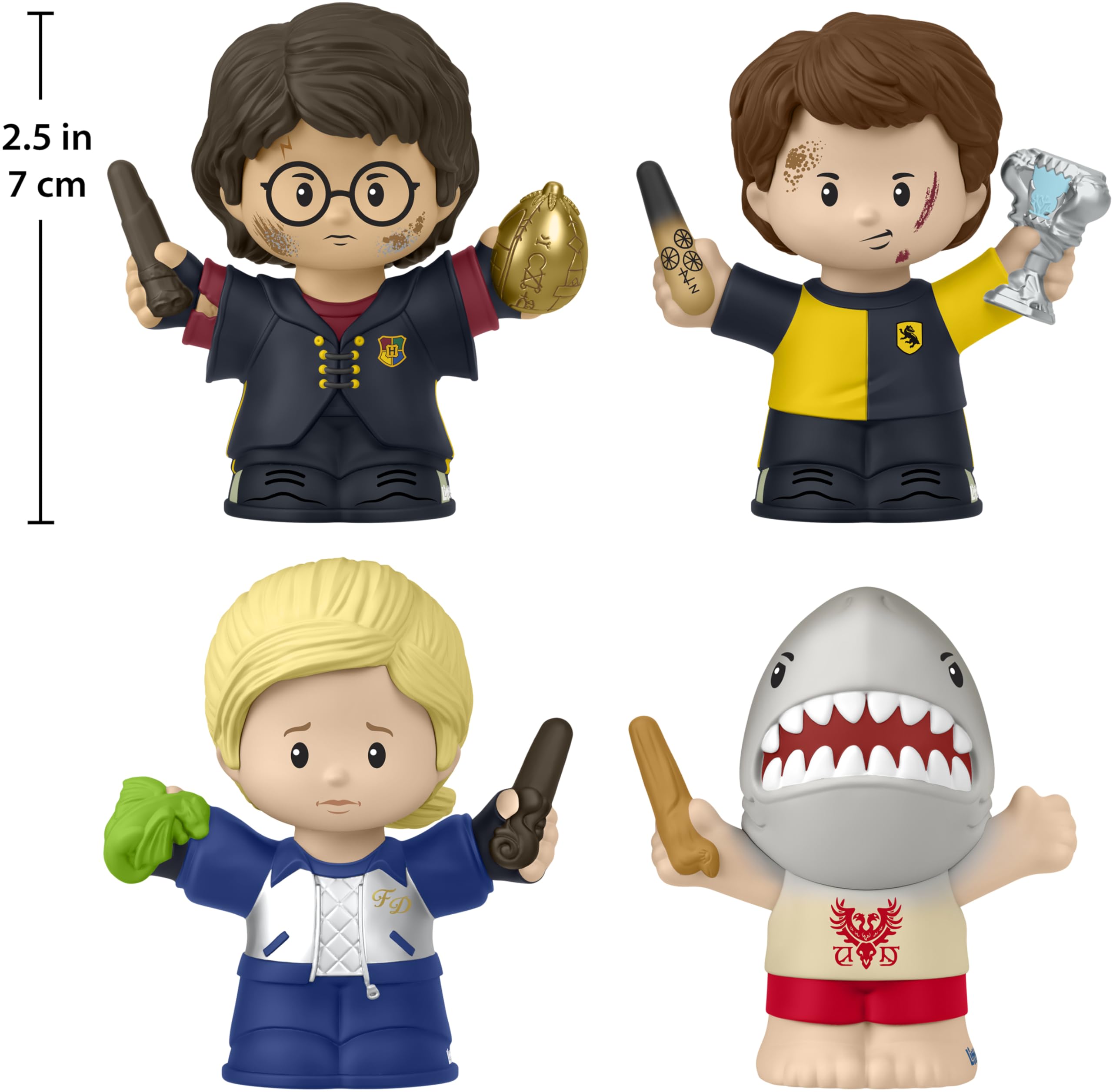 Little People Collector Cedric Diggory figure with Triwizard Cup for display.