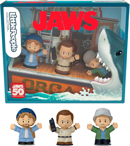 Little People COLLECTOR Jaws window box display featuring Brody, Hooper, and Quint