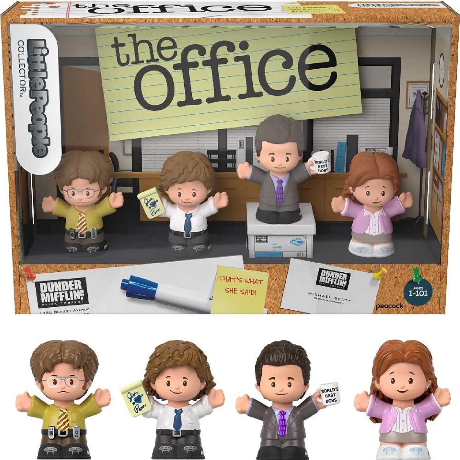 Little People COLLECTOR Michael Scott figure for desk display and Office fan collection.