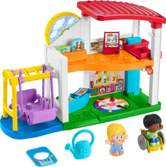 Little People Play for All School classroom scene flipping crafts to snack time for imaginative play