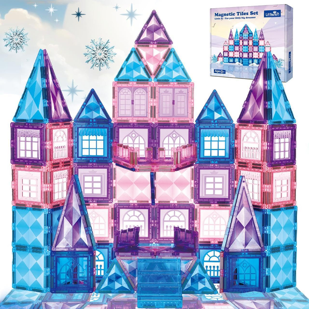 Little Pi Frozen Castle tiles invite imaginative play and motor skill practice.