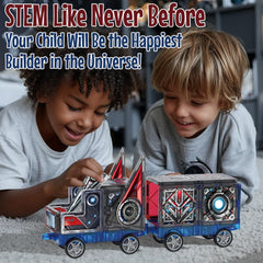 Little Pi MegaBots 58 colorful magnetic pieces spark creative vehicle and base builds