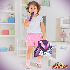 Little Pretender karaoke machine left pedal adds tunes for lively play.