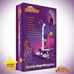 Little Pretender karaoke machine right pedal gives applause-like sounds for encouragement.
