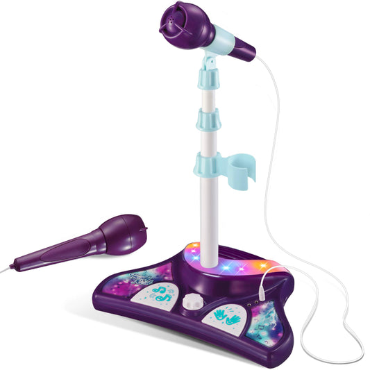 Little Pretender karaoke machine with two mics for duet singing and family fun.