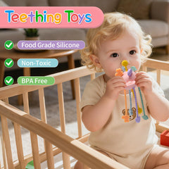 Little Rawr colorful textures promote color recognition and curious exploration during play.