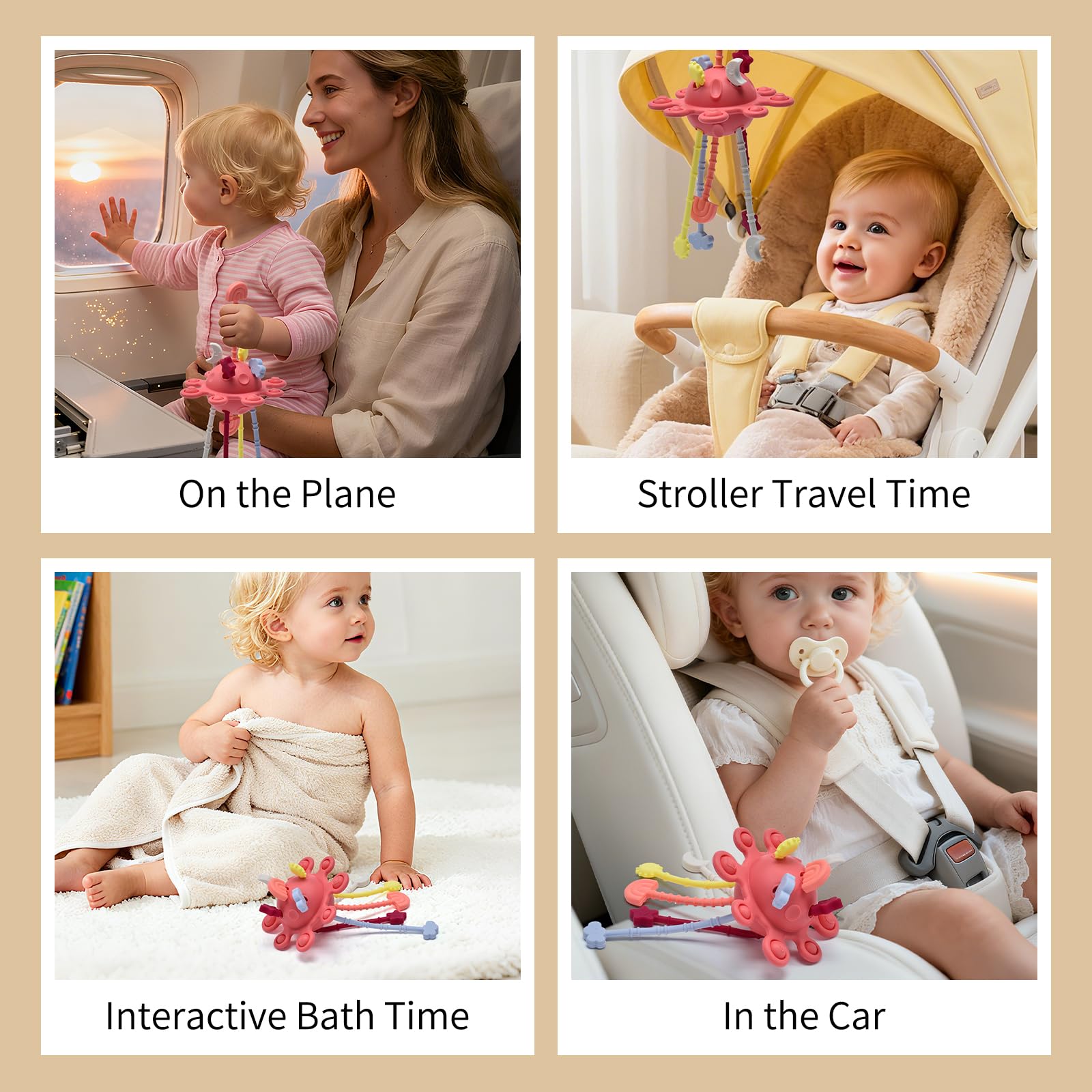 Little Rawr pushable button feature encourages cause-and-effect play.