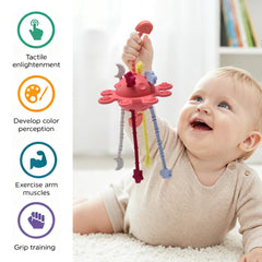 Little Rawr travel-friendly toy keeps little hands engaged on the go.