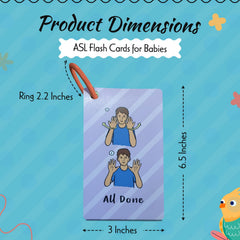 Little Signs Collection blue ring binder keeps cards organized for quick lessons.