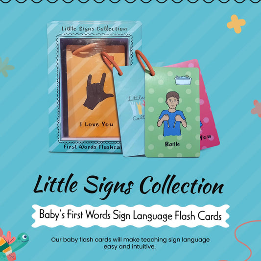 Little Signs Collection close-up of a sign-language card for engaging practice.