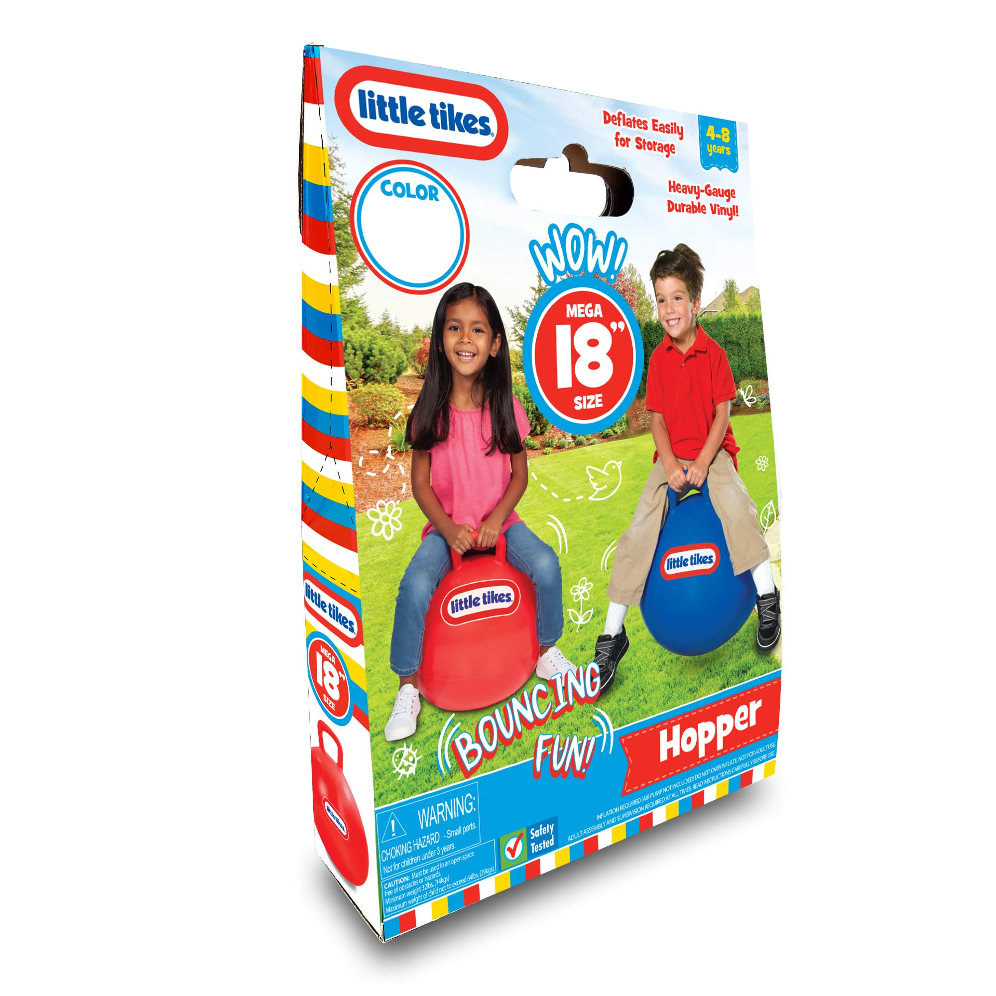 Little Tikes Blue Hopper deflates for easy storage and tidy spaces