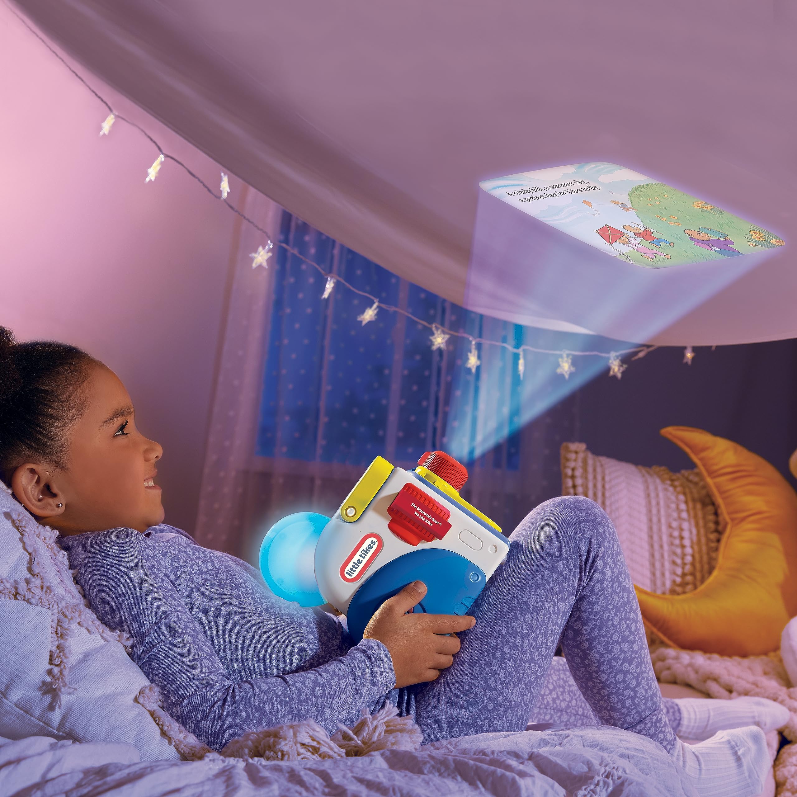 Little Tikes read-along narrations highlight words as children follow along.