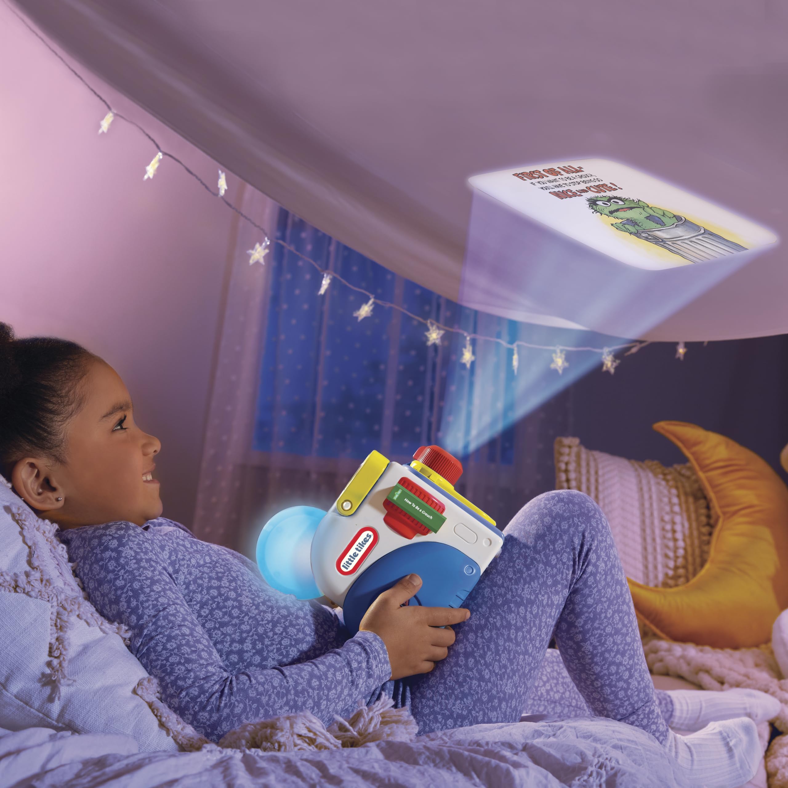 Colorful lights and sound effects enhance storytelling moments