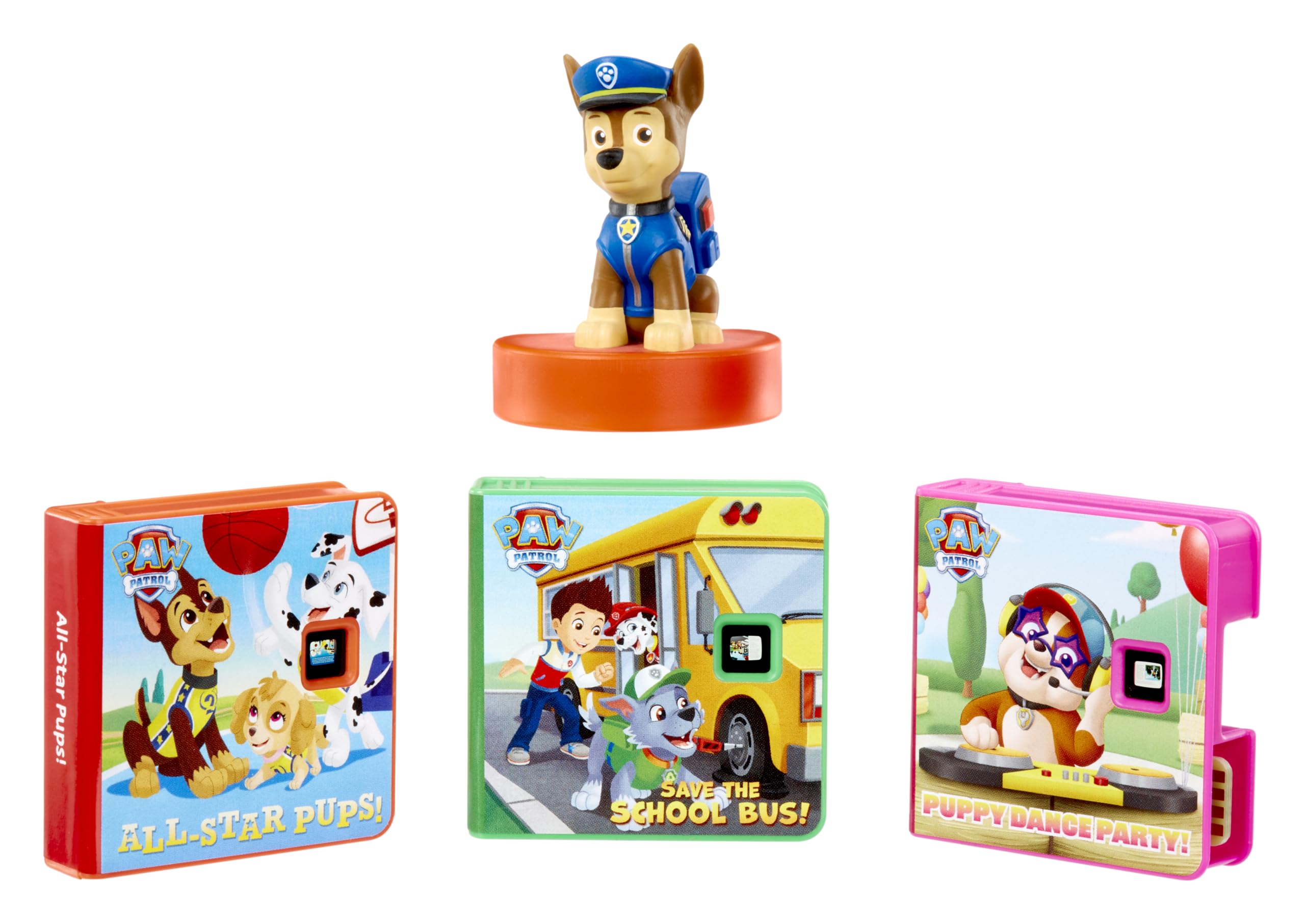 Little Tikes Story Dream Machine PAW Patrol collection box showcasing included stories for easy gifting