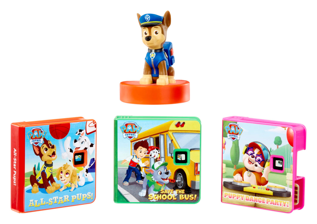 Little Tikes Story Dream Machine PAW Patrol collection box showcasing included stories for easy gifting