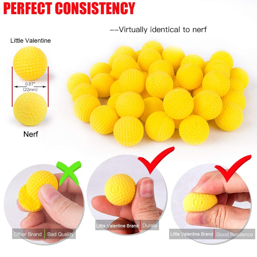 Little Valentine ammunition compatible with Nerf Rival blasters and firing systems