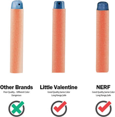 Compatible blue Nerf N-Strike Elite 2.0 darts with soft foam body for safe use.