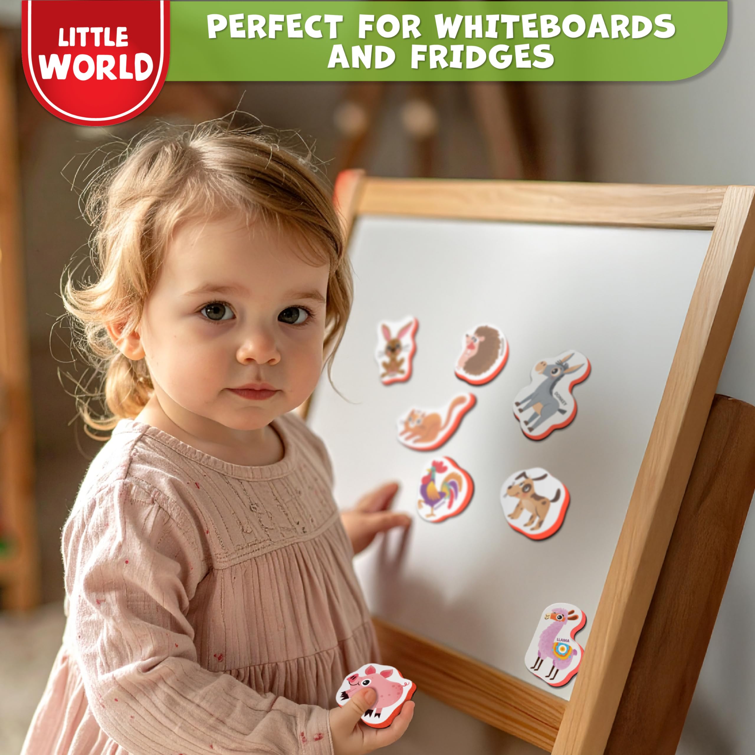 Little World educational animal magnets encourage early exploration.