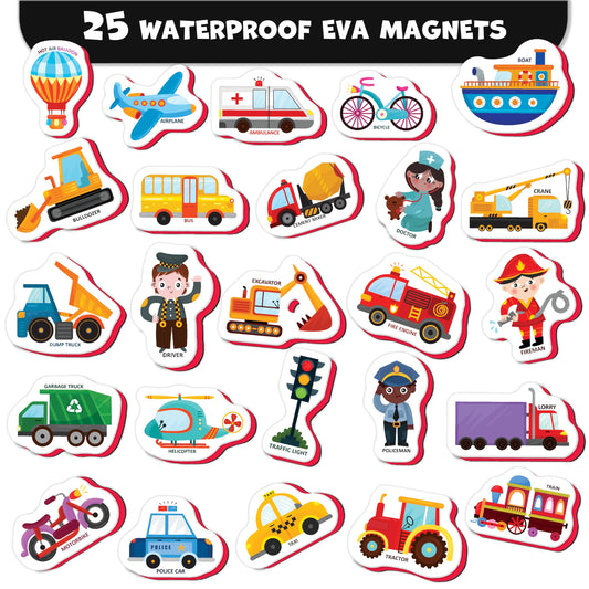 Little World fridge magnets large size reduces choking risk while encouraging exploration.