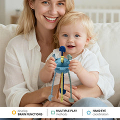 Little Rawr gift-ready blue toy suits baby showers and birthdays.