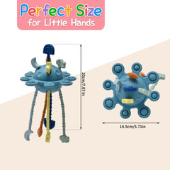 Little Rawr textured rope play blue boosts grip and cause-and-effect awareness.