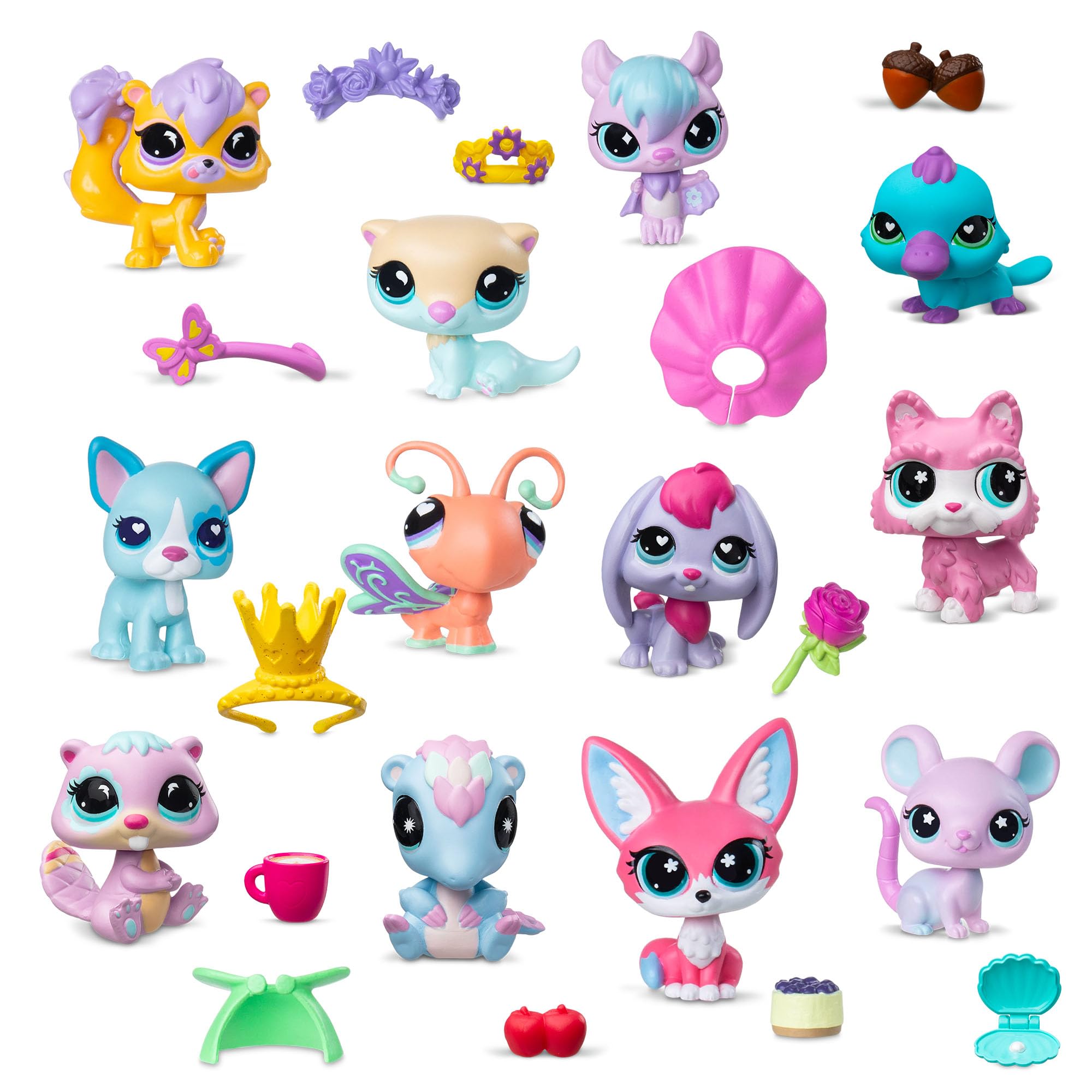 Littlest Pet Shop fold-out playscape open as a colorful Furrytail Forest backdrop for play