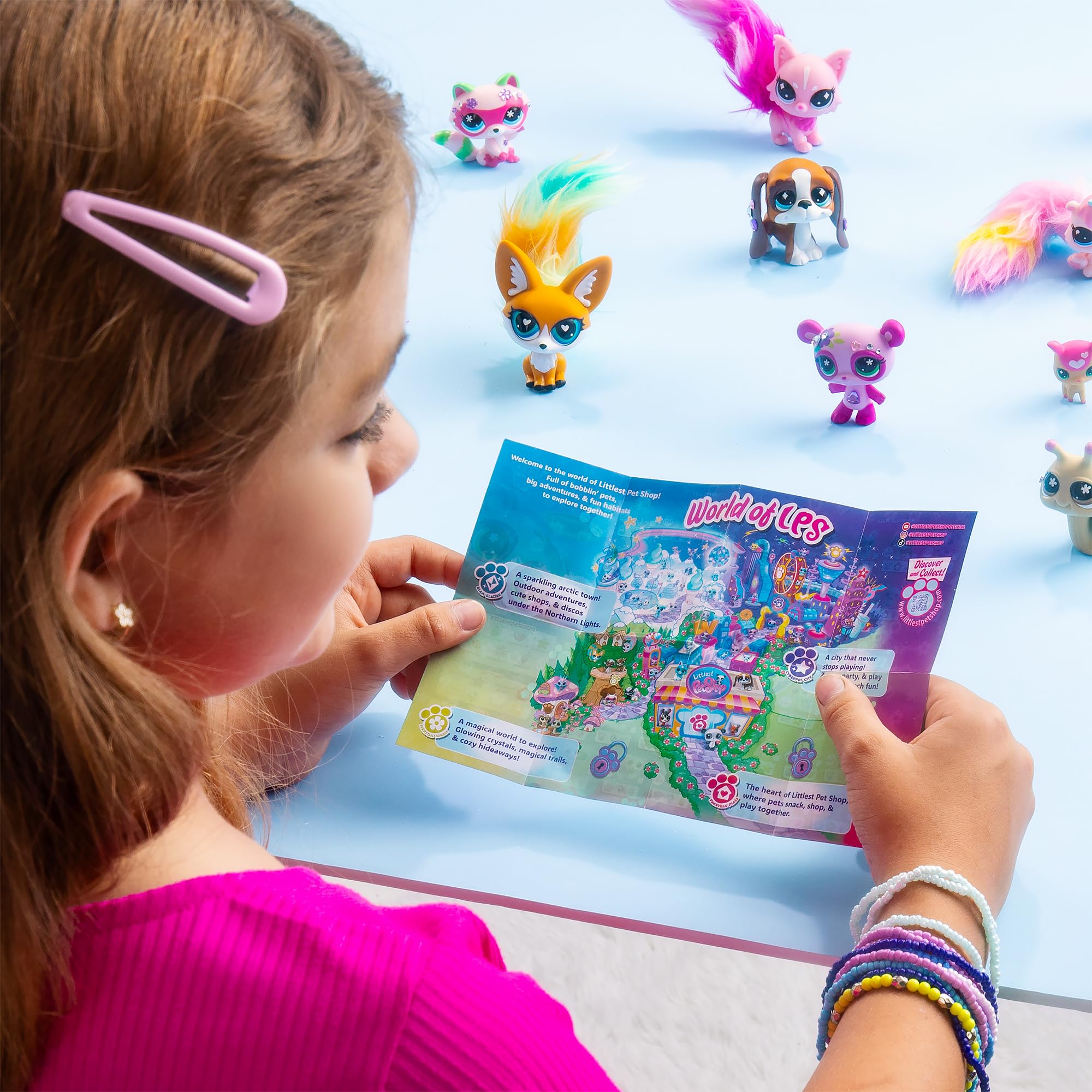 Littlest Pet Shop detailed view of pangolin and fennec fox figures highlighting sculpted features