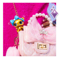 Littlest Pet Shop Pet Surprise Trio Series 4 pink deer with sparkle style.