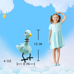 Liulianmifemu pigeon plush wings and feet detail; authentic design elements for role-play.