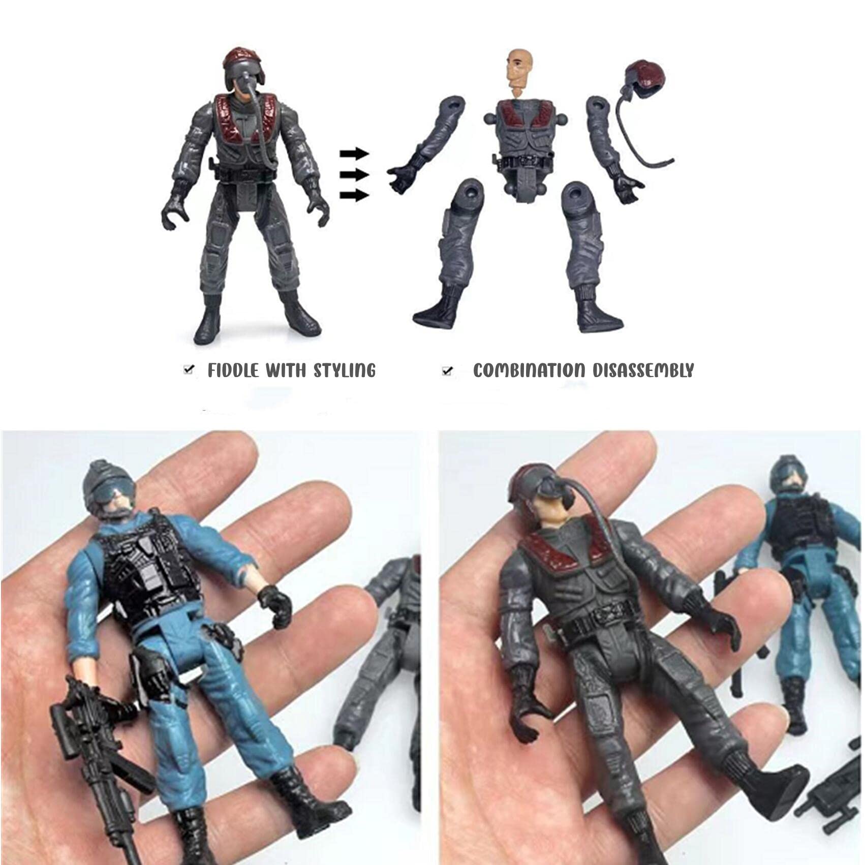 LIVELYOU battle-scene playset with lifelike poses for epic scenes.