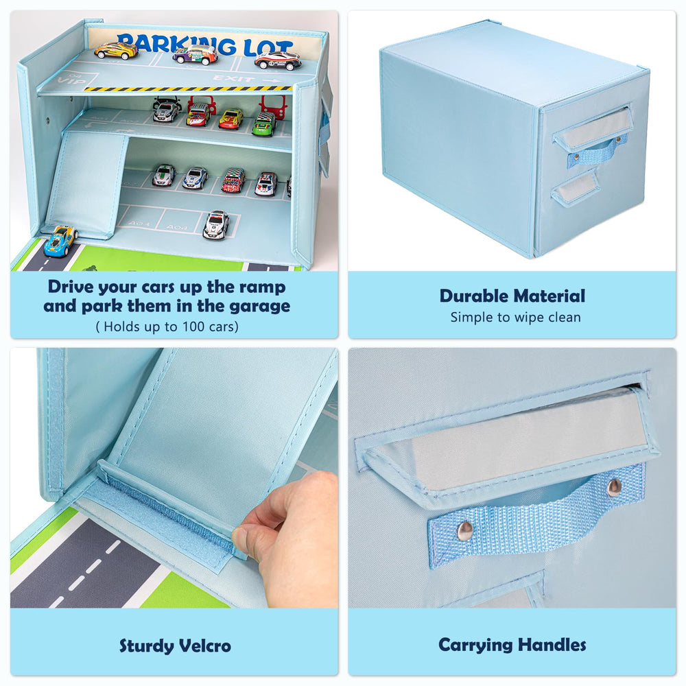 Livememory 3-level garage design supports stacked parking and pretend play