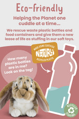 Living Nature Brown Dutch Lop Eared Rabbit educational tag included.