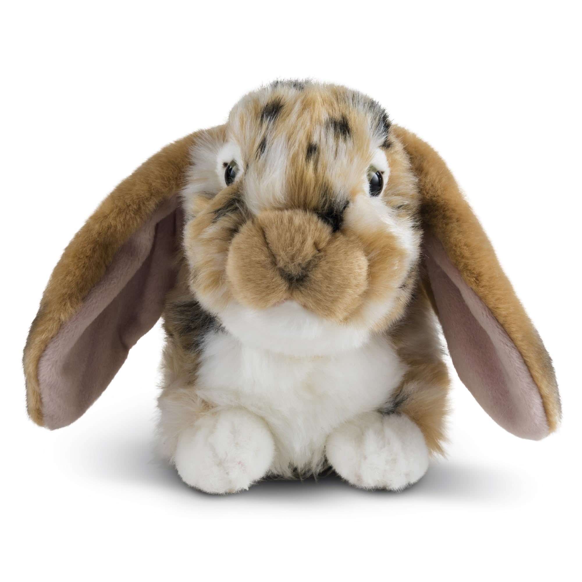 Living Nature Brown Dutch Lop Eared Rabbit plush, front view, cozy cuddle companion.