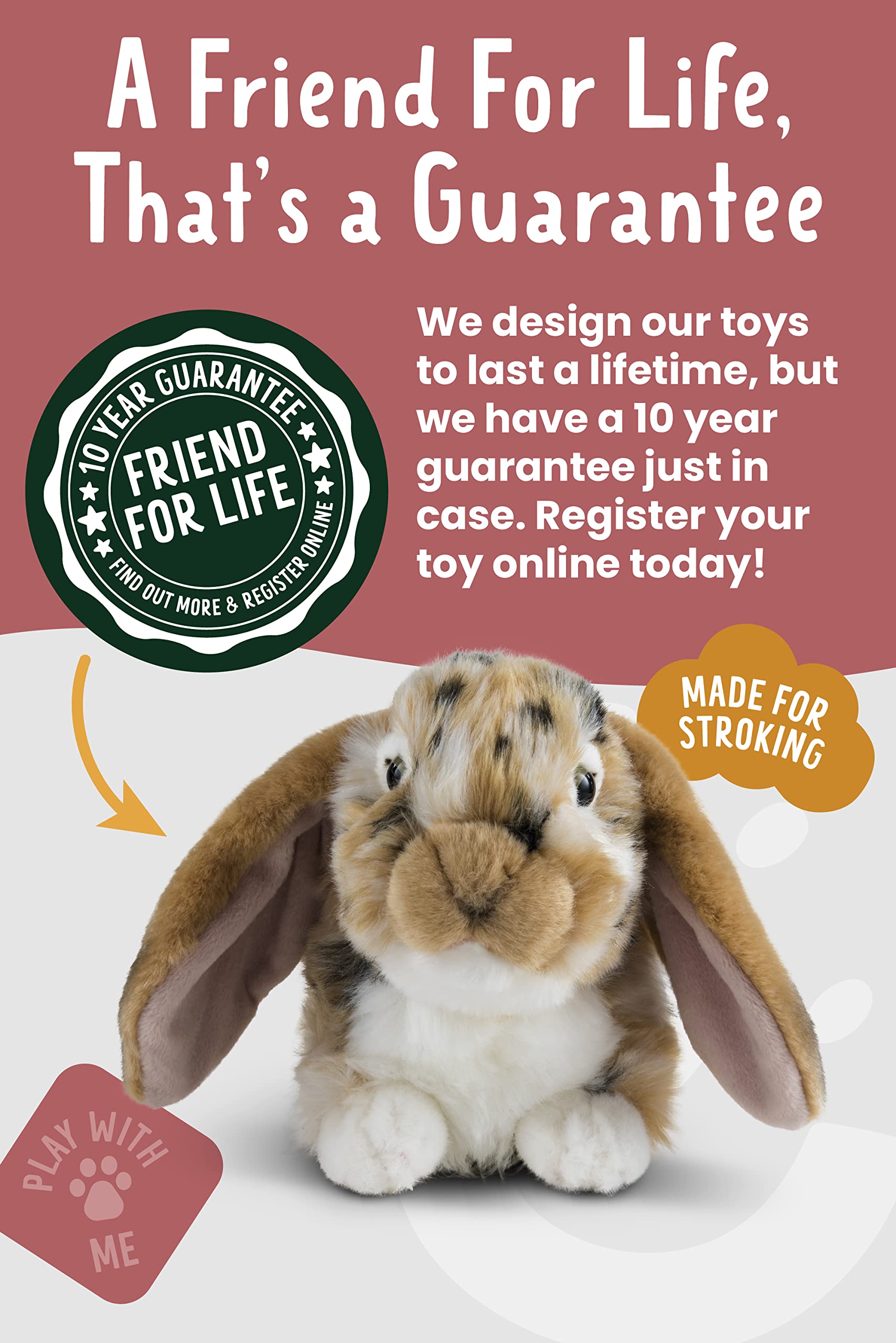 Living Nature eco-friendly bunny plush made from recycled materials.