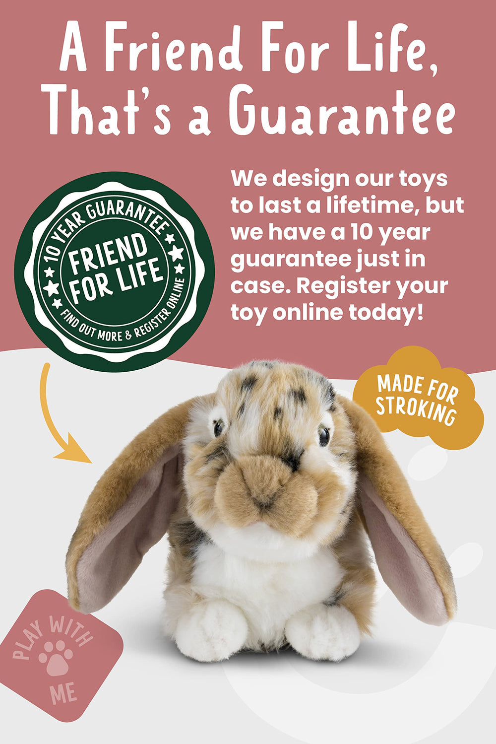 Living Nature eco-friendly bunny plush made from recycled materials.