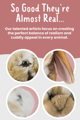 Living Nature Brown Dutch Lop Eared Rabbit white belly accent.